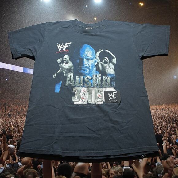 Vintage 1998 WWF STONE COLD STEVE AUSTIN 3:16 T-SHIRT SIZE LARGE No Voice Box - Picture 1 of 8